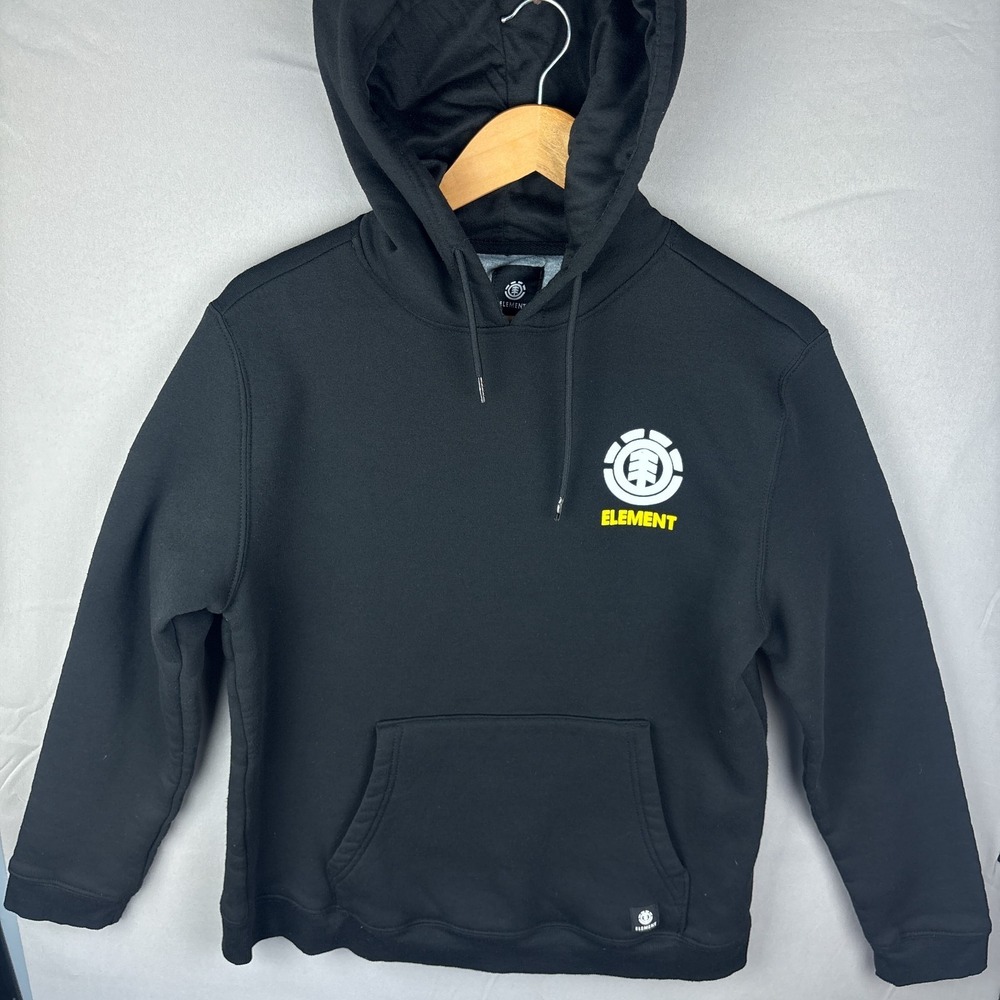 Element Halo Hoodie Skate Sweatshirt Men's Medium Logo Graphic Black